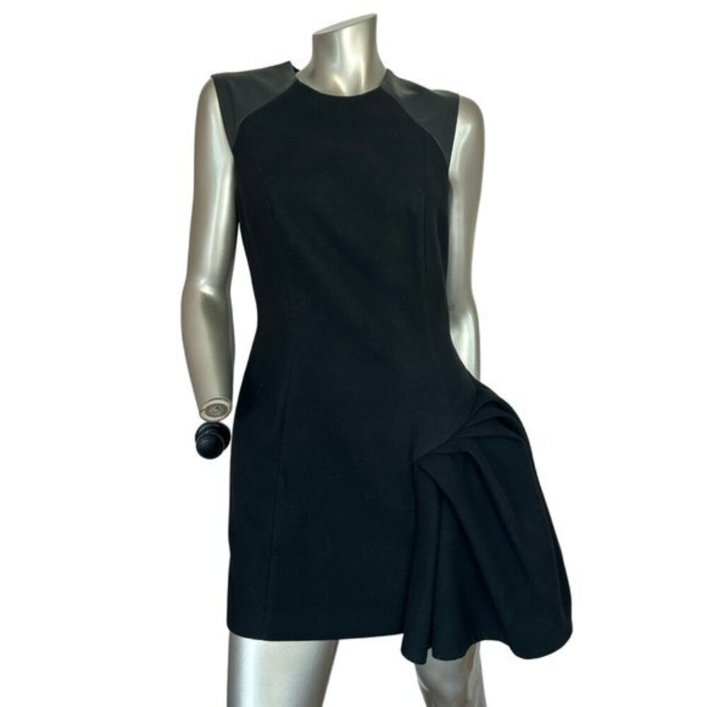 AMAYA ARZUAGA | A/W 2012 Black Sleeveless Sheath 3D Detail Dress Small